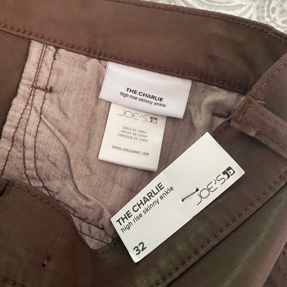 Joe's Jeans The Charlie High Rise Coated Ankle Skinny Jeans in Vineyard size 32 - Picture 5 of 7